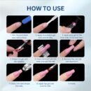 Vayve Nail Extension Tools – Poly Nail Tips, Spatula/Brush, Nail Filer | Nail Art Kit